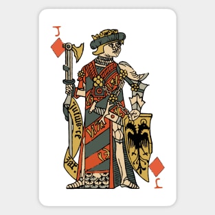 Vintage Character of Playing Card Jack of Diamonds Magnet